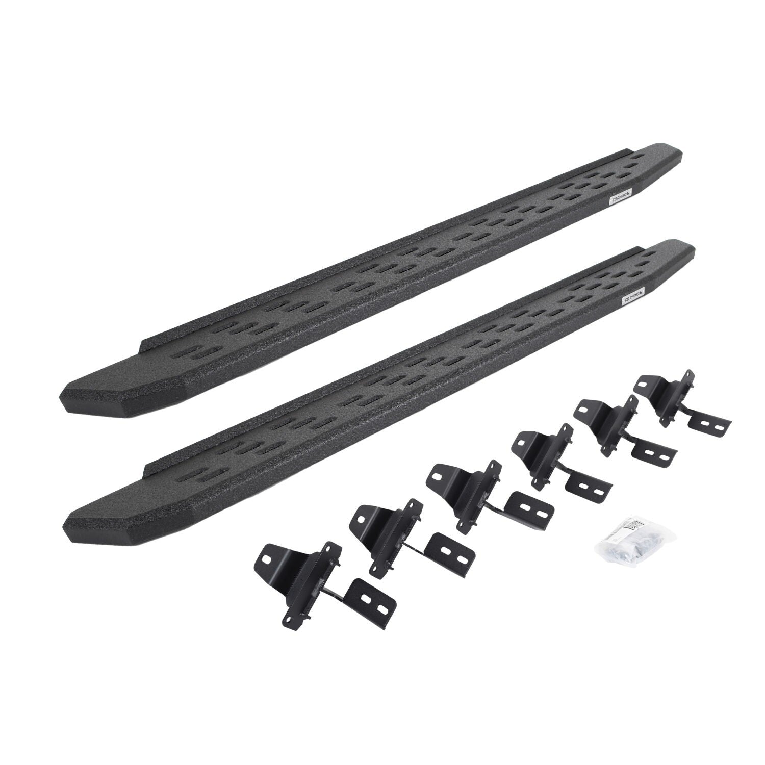 RB30 Running Boards with Mounting Bracket Kit Protective Bedliner Coating For 2018-2025 Jeep Wrangler JL 4 door Go Rhino