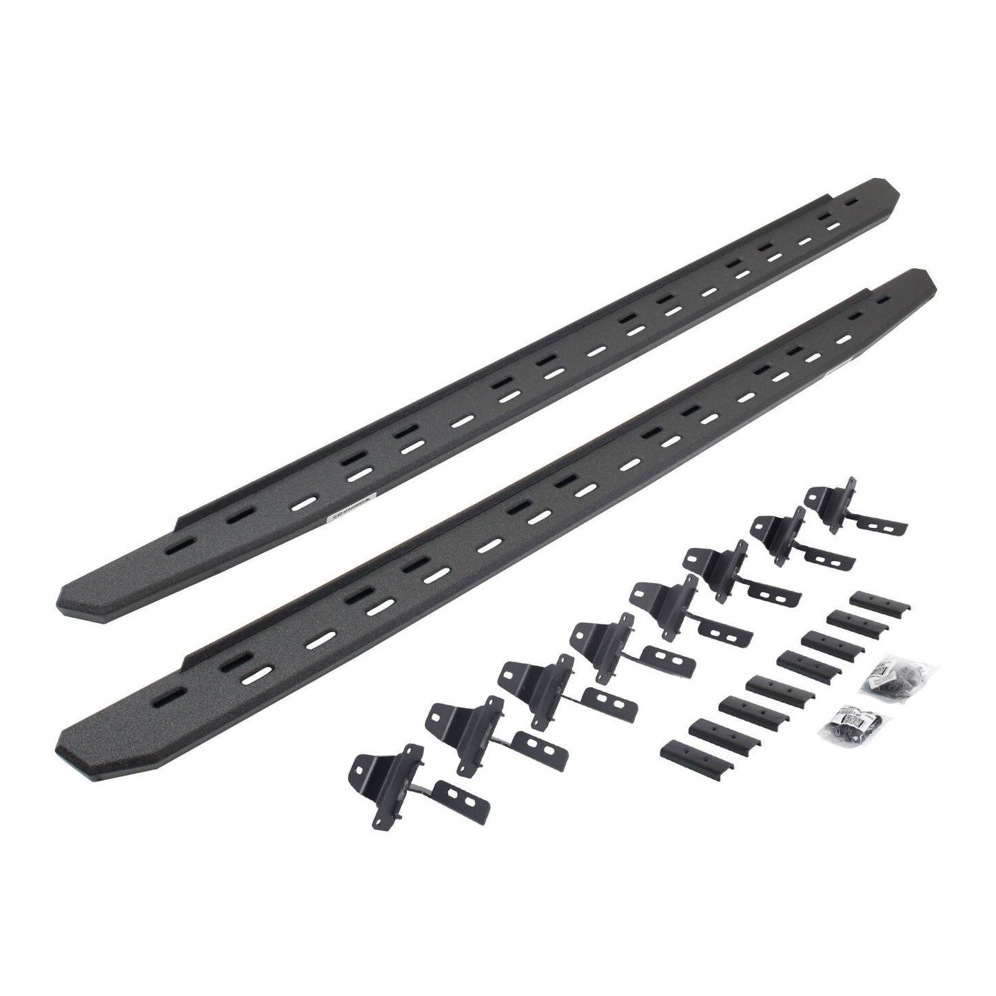 RB30 Slim Line Running Boards with Mounting Bracket Kit Protective Bedliner Coating 2020-2025 Jeep Gladiator Go Rhino