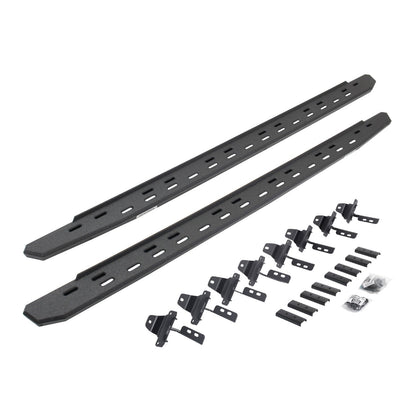 RB30 Slim Line Running Boards with Mounting Bracket Kit Protective Bedliner Coating 2020-2025 Jeep Gladiator Go Rhino
