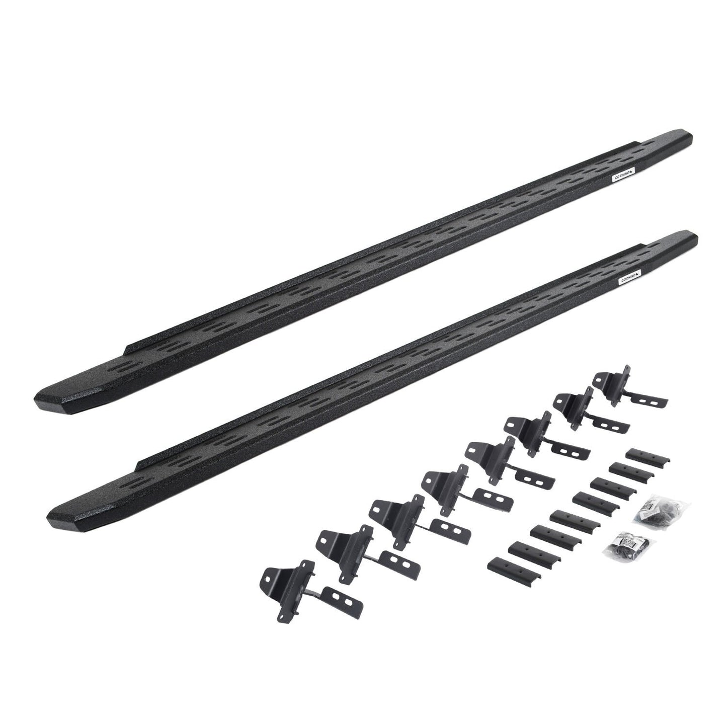 RB30 Running Boards with Mounting Bracket Kit Protective Bedliner Coating 2020-2025 Jeep Gladiator Go Rhino