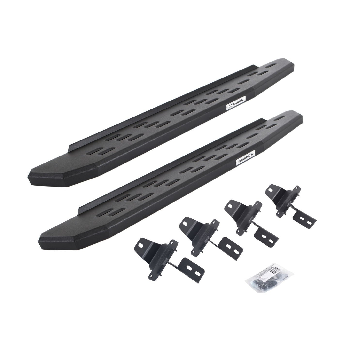 RB30 Running Boards with Mounting Bracket Kit Textured Black For 2018-2025 Jeep Wrangler JL 2 Door Go Rhino