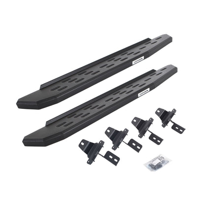 RB30 Running Boards with Mounting Bracket Kit Textured Black For 2018-2025 Jeep Wrangler JL 2 Door Go Rhino