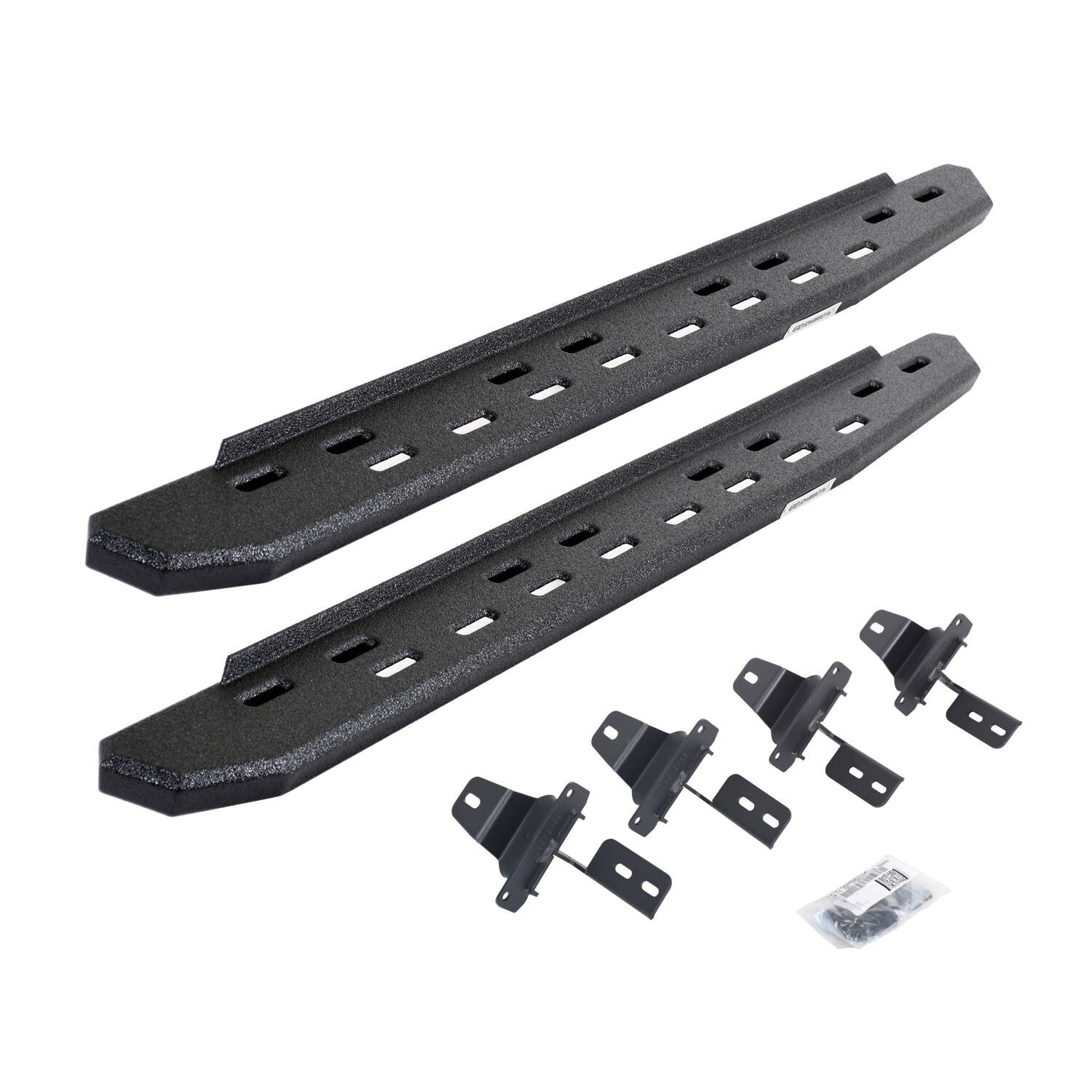 RB30 Slim Line 48 Inch Running Boards with Mounting Bracket Kit Protective Bedliner Coating For 2018-2025 Jeep Wrangler JL Go Rhino
