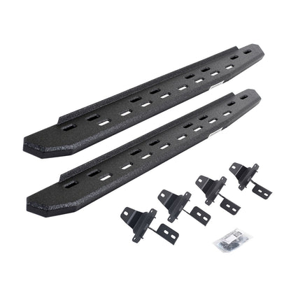 RB30 Slim Line 48 Inch Running Boards with Mounting Bracket Kit Protective Bedliner Coating For 2018-2025 Jeep Wrangler JL Go Rhino