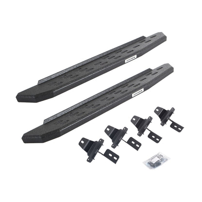 RB30 Running Boards with Mounting Bracket Kit Protective Bedliner Coating For 2018-2025 Jeep Wrangler JL 2 Door Go Rhino