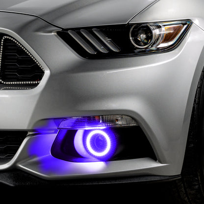 Oracle Ford Mustang 15-20 WP LED Projector Fog Halo Kit - ColorSHIFT