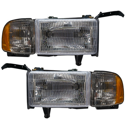 Oracle 94-02 Dodge Ram Pre-Assembled Halo Headlights - ColorSHIFT w/ Simple Controller