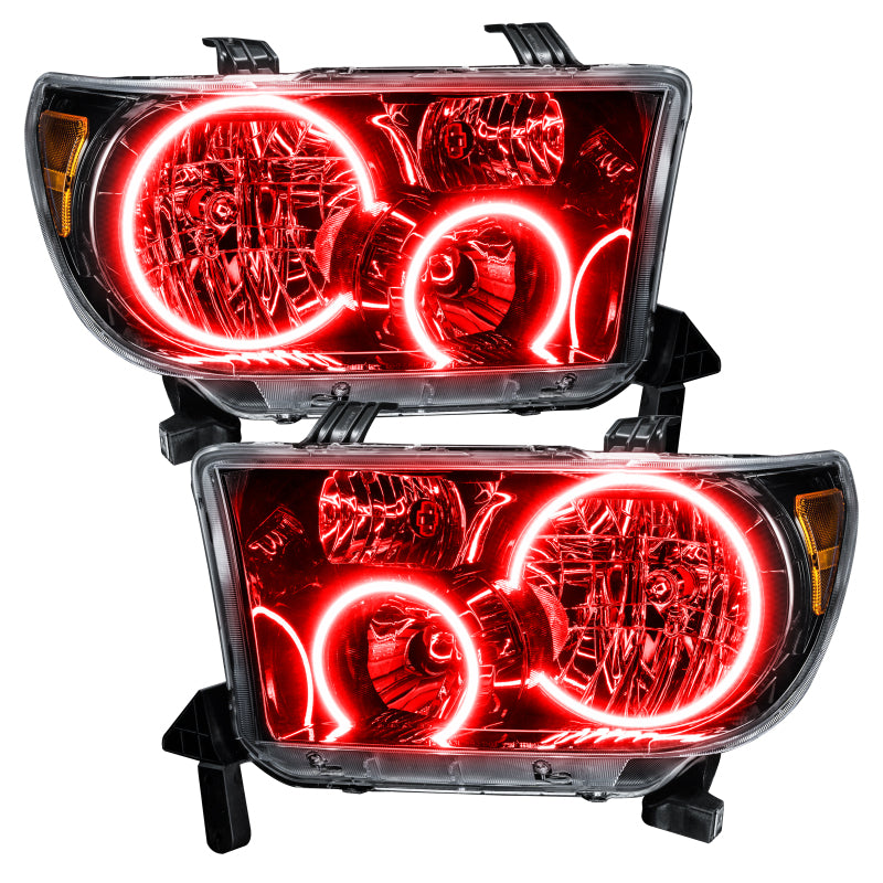 Oracle 07-11 Toyota Tundra Pre-Assembled Headlights - Black Housing - ColorSHIFT