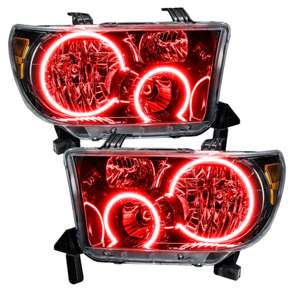 Oracle 07-11 Toyota Tundra Pre-Assembled Headlights - Black Housing - ColorSHIFT