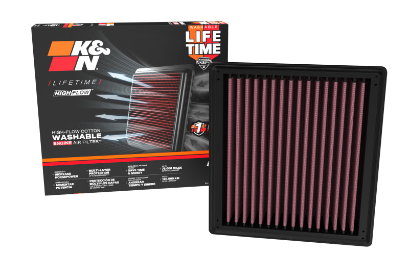 K&N Replacement Panel Air Filter for 13-14 Dodge Ram 2500/3500/4500/5500 6.7L L6 Diesel
