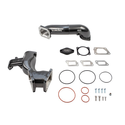 Wehrli 11-16 Chevrolet 6.6L LML Duramax High Flow Y-Bridge Kit - Fine Texture Black