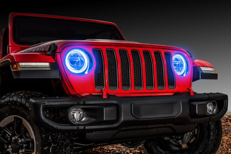 Oracle Jeep Wrangler JL/JT LED Surface Mount Headlight Halo Kit - w/ BC1 Controller