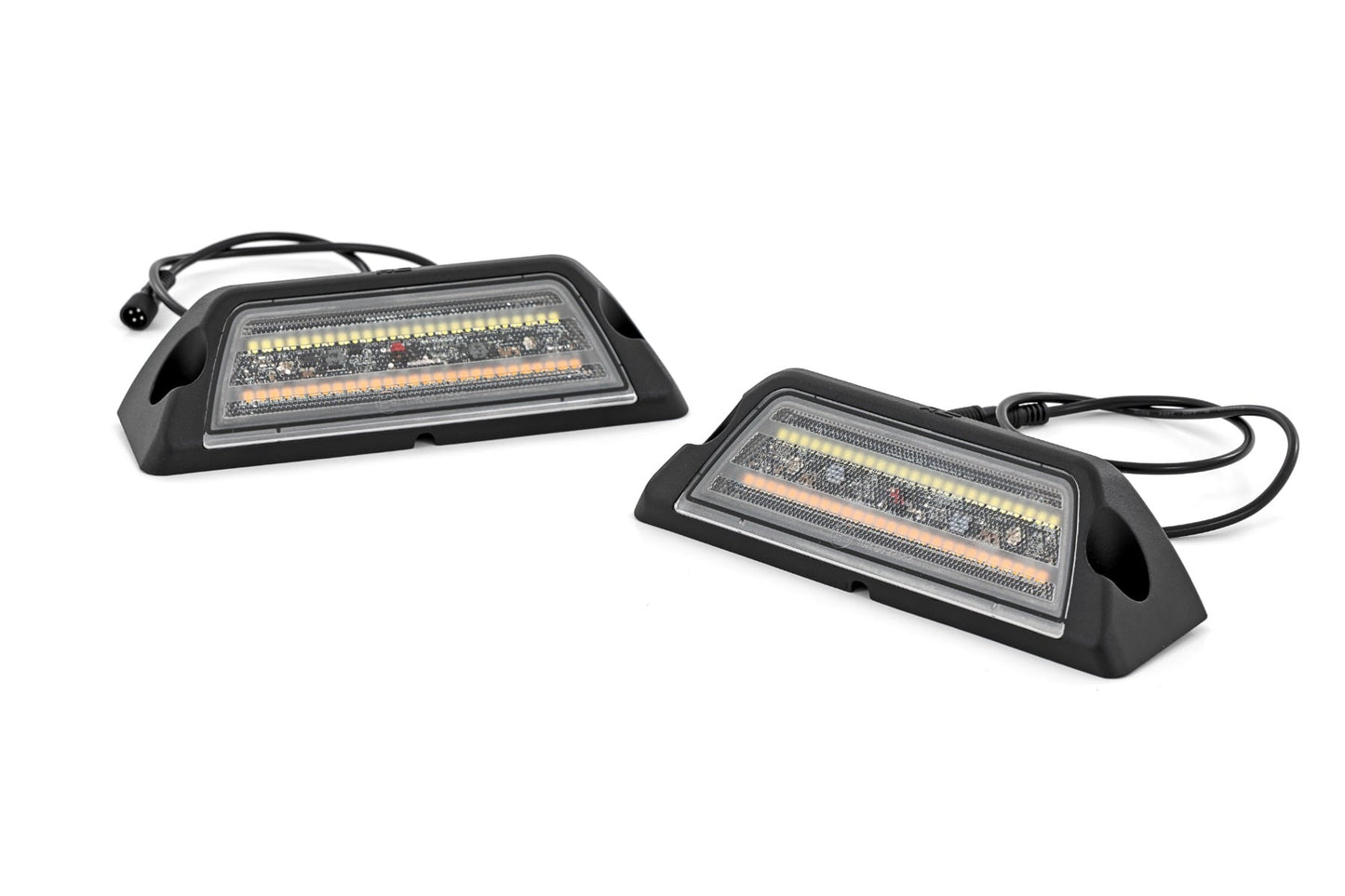 6 Inch LED Angled Light Pods | White/Amber | Pair