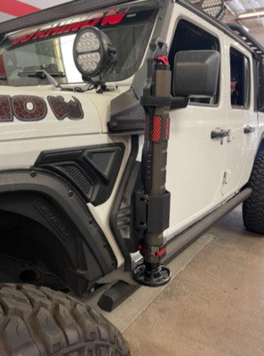 Exterior El Gato EG1 Jack Mount Textured Black 2018-2026 Jeep Wrangler JL 2020-2025 Jeep Gladiator Go Rhino