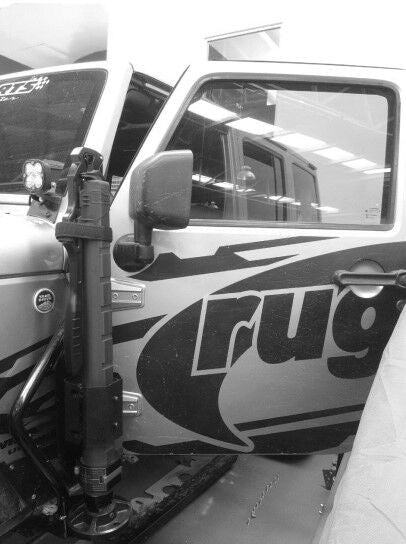 El Gato EG1 Exterior Jack Mount Textured Black For 2007-2018 Jeep Wrangler JK Go Rhino