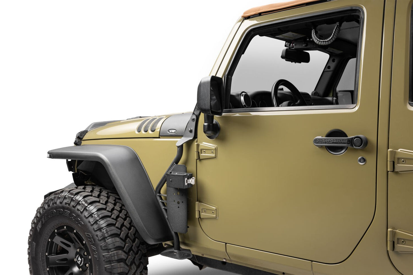 Exterior Jack Mount Textured Black For 2007-2018 Jeep Wrangler JK 2 Door Go Rhino