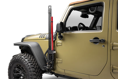 Exterior Jack Mount Textured Black For 2007-2018 Jeep Wrangler JK 2 Door Go Rhino