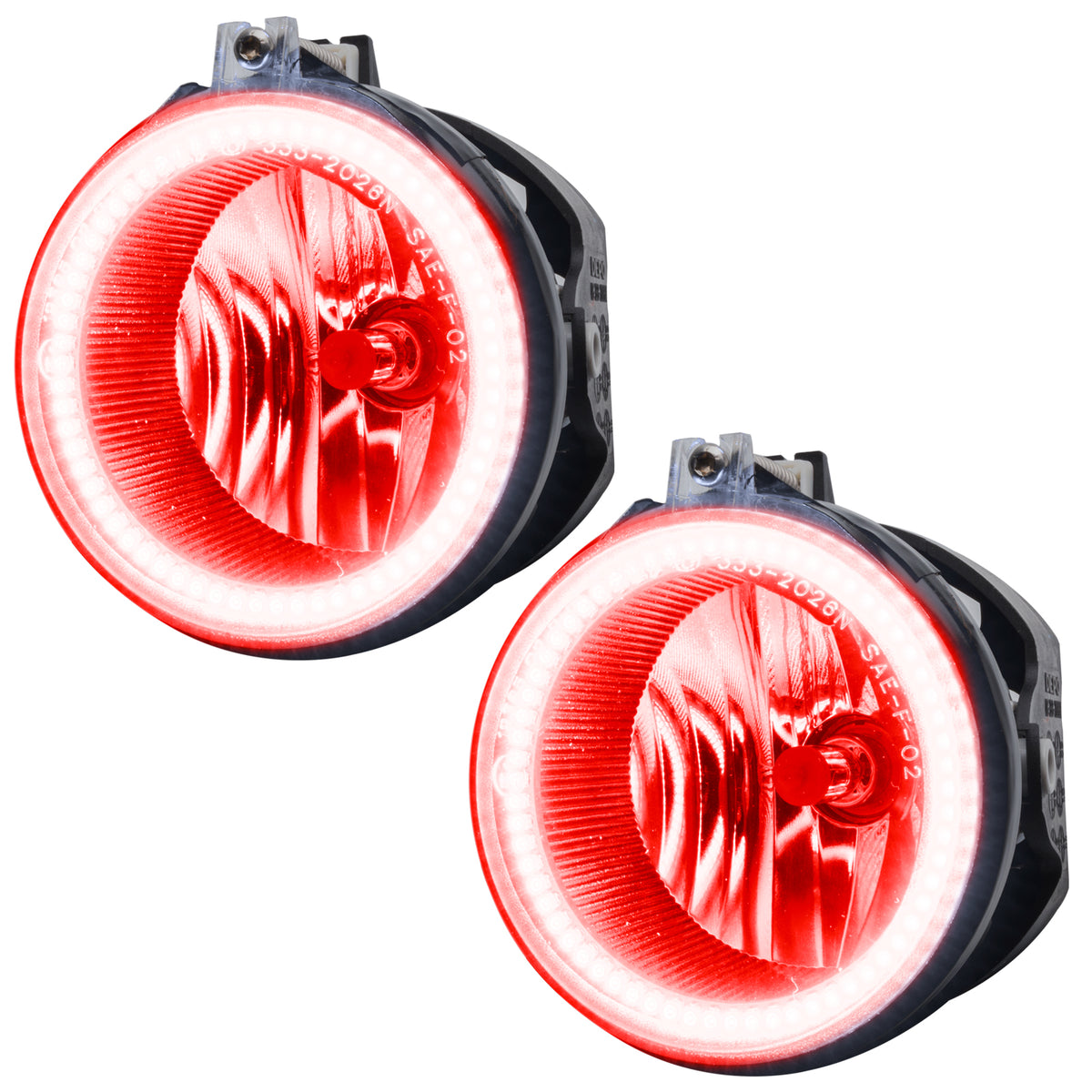 2008-2010 Dodge Challenger Pre-Asm Halo Fog Lights - (HID Equipped) - Red