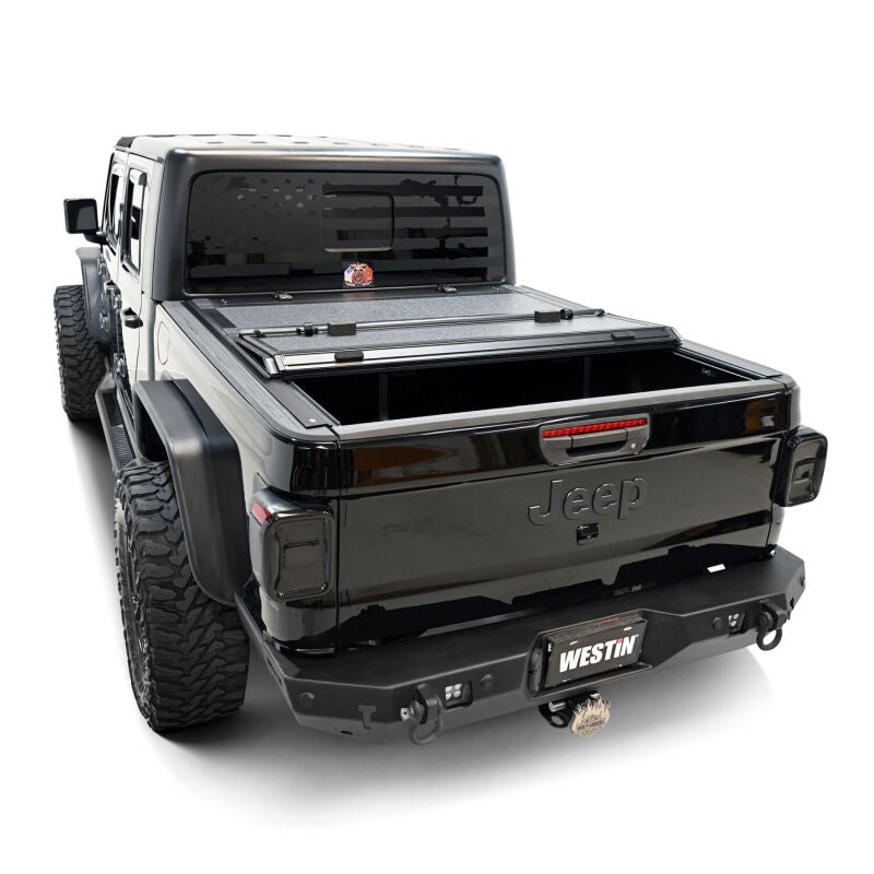 Westin 20-26 Jeep Gladiator JT 4WD 5ft. Bed Hard Tri-Fold Tonneau Cover - Black