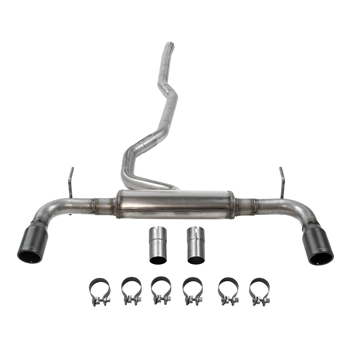 Flow Fx Cat-Back Exhaust System Fits 2014-2022 Jeep Cherokee 3.2-Liter, Flow Fx Cat-Back 2.5-Inch Stainless Steel Exhaust System, 3.5-Inch Black Ceramic Tips, Dual Out Rear Exit Flowmaster