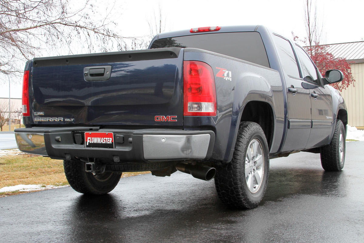 Flow Fx Cat-Back Exhaust System Fits 2009-2013 Silverado/Sierra 1500, 4.8L And 5.3L Engines 2/4Wheel Drive, 143.5 & 157.5-Inch Wheelbases Aggressive To Moderate Sound Flowmaster