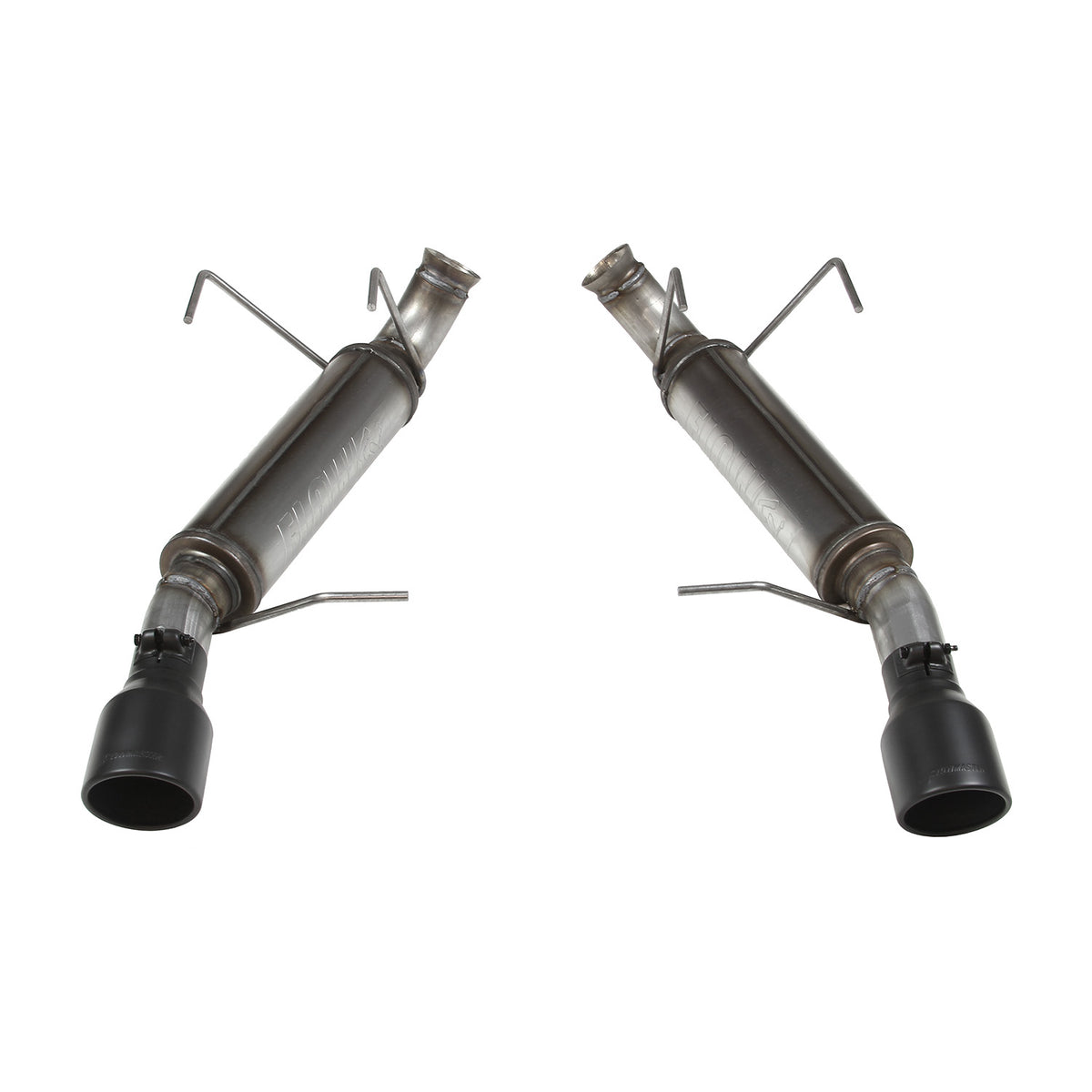 Flow Fx Axle-Back Exhaust System Fits 2011-2014 Ford Mustang 3.7-Liter, Flow Fx Axle-Back 2.5-Inch Stainless Steel Exhaust System, 4.0-Inch Black Ceramic Tips, Dual Out Rear Exit Flowmaster