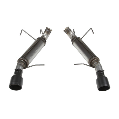 Flow Fx Axle-Back Exhaust System Fits 2011-2014 Ford Mustang 3.7-Liter, Flow Fx Axle-Back 2.5-Inch Stainless Steel Exhaust System, 4.0-Inch Black Ceramic Tips, Dual Out Rear Exit Flowmaster