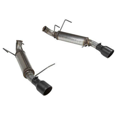 Flow Fx Axle-Back Exhaust System Fits 2011-2014 Ford Mustang 3.7-Liter, Flow Fx Axle-Back 2.5-Inch Stainless Steel Exhaust System, 4.0-Inch Black Ceramic Tips, Dual Out Rear Exit Flowmaster