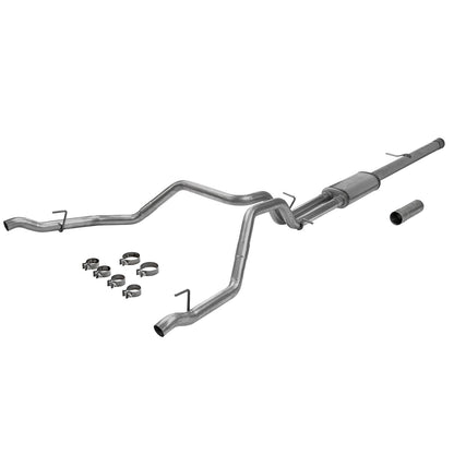 Flow Fx Cat-Back Exhaust System Fits 2019-2023 Silverado/Sierra 1500 6.2L V8 Flow Fx 3.5 Inch To Dual 2.5 Inch Cat-Back, Dual Rear Exit, Stainless Steel Exhaust System Flowmaster