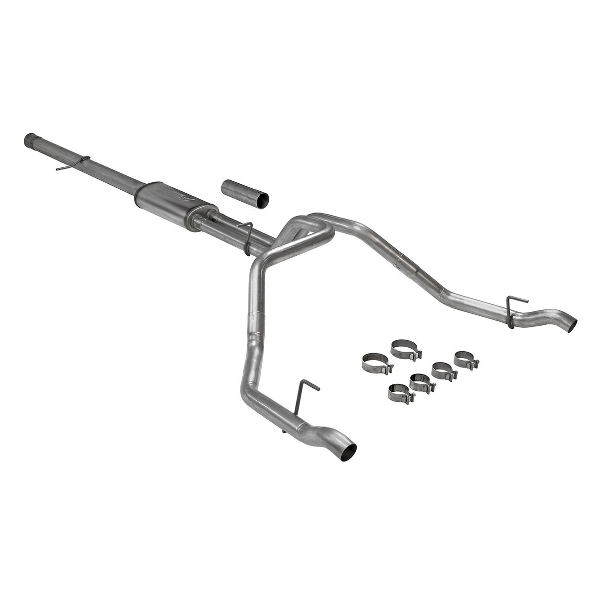 Flow Fx Cat-Back Exhaust System Fits 2019-2023 Silverado/Sierra 1500 6.2L V8 Flow Fx 3.5 Inch To Dual 2.5 Inch Cat-Back, Dual Rear Exit, Stainless Steel Exhaust System Flowmaster