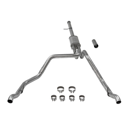 Flow Fx Cat-Back Exhaust System Fits 2019-2023 Silverado/Sierra 1500 6.2L V8 Flow Fx 3.5 Inch To Dual 2.5 Inch Cat-Back, Dual Rear Exit, Stainless Steel Exhaust System Flowmaster