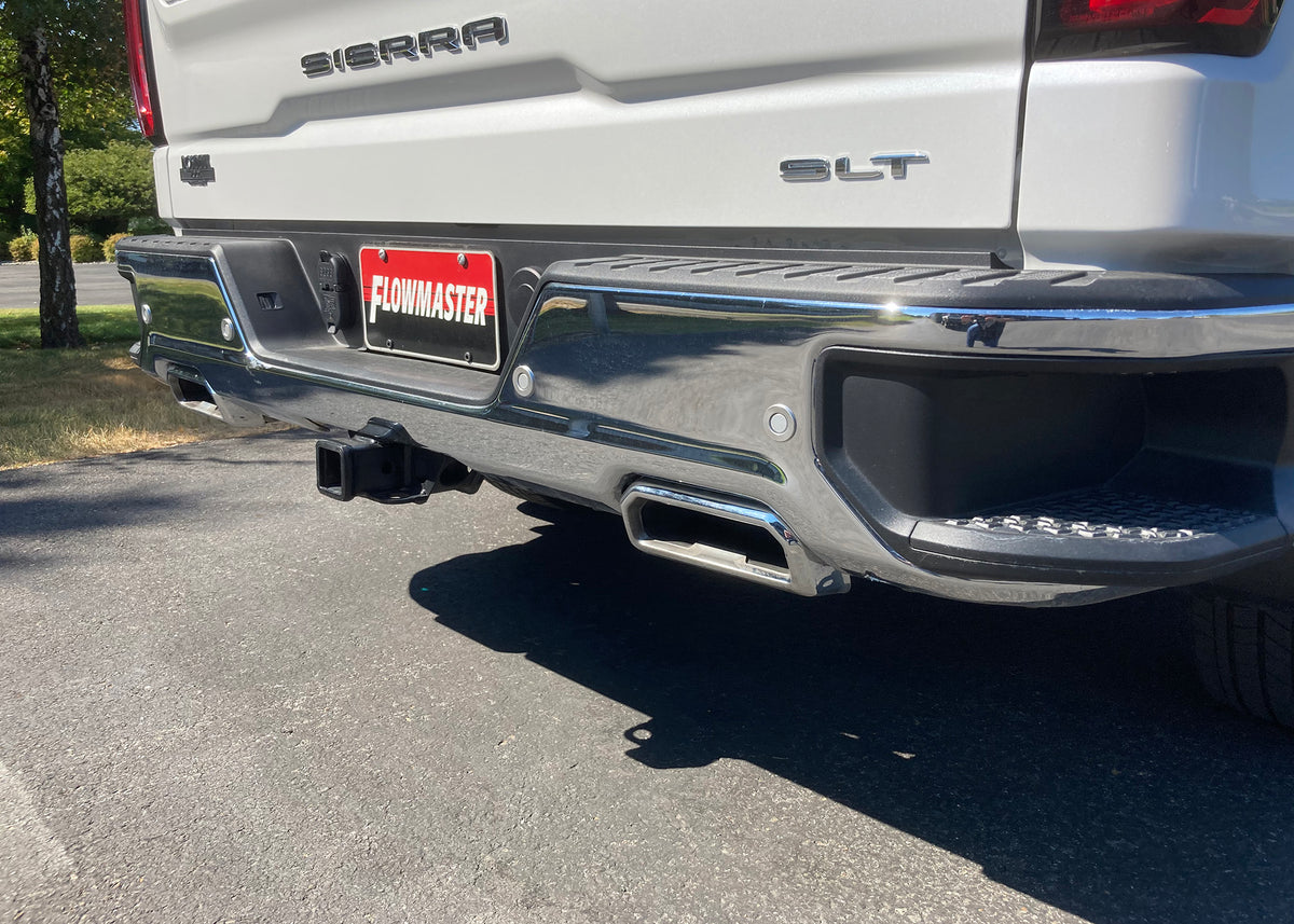 Flow Fx Cat-Back Exhaust System Fits 2019-2023 Silverado/Sierra 1500 6.2L V8 Flow Fx 3.5 Inch To Dual 2.5 Inch Cat-Back, Dual Rear Exit, Stainless Steel Exhaust System Flowmaster