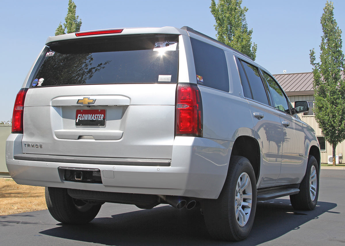 Flow Fx Cat-Back Exhaust System Fits 2015-2020 GM Tahoe/Yukon 5.3L, Flow Fx Cat-Back, Dual Out Same Side Exit, Stainless Steel Exhaust System Flowmaster