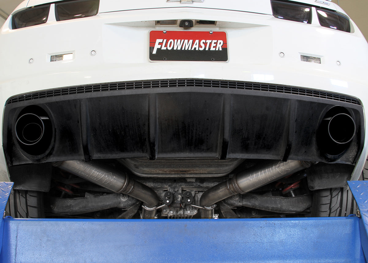 Flow Fx Axle-Back Exhaust System Fits 2010-2015 Chevrolet Camaro 6.2L. Flow Fx Axle-Back 3.0 Inch Stainless Steel Exhaust System Flowmaster