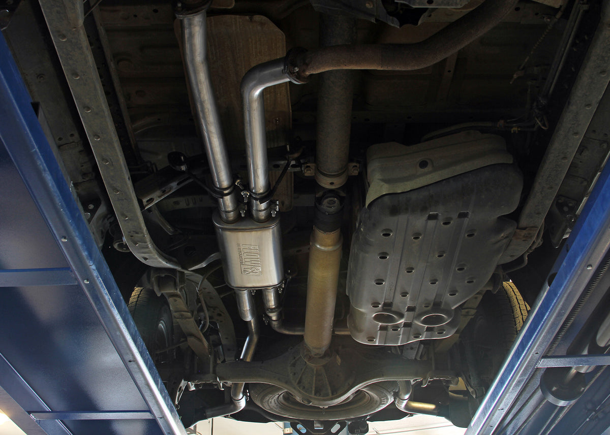 Flow Fx Cat-Back Exhaust System Fits 2007-2009 Toyota Tundra With 5.7-Liter V8, Flow Fx Cat-Back, Dual Side Exit, Stainless Steel Exhaust System Flowmaster