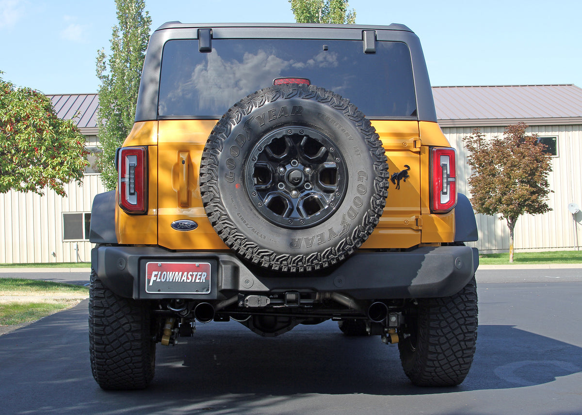 Flow Fx Cat-Back Exhaust System Fits 2021-2025 Ford Bronco 2.3L/2.7L, Flow Fx Cat-Back, Dual Exit, 4 Door Models Flowmaster