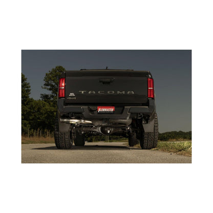 Flow Fx Cat-Back Exhaust System Fits 2024-2025 Toyota Tacoma 2.4-Liter, All Wheelbases, Flowfx Dual Out Same Side Cat-Back Exhaust System, Stainless Steel – Moderate Sound Flowmaster