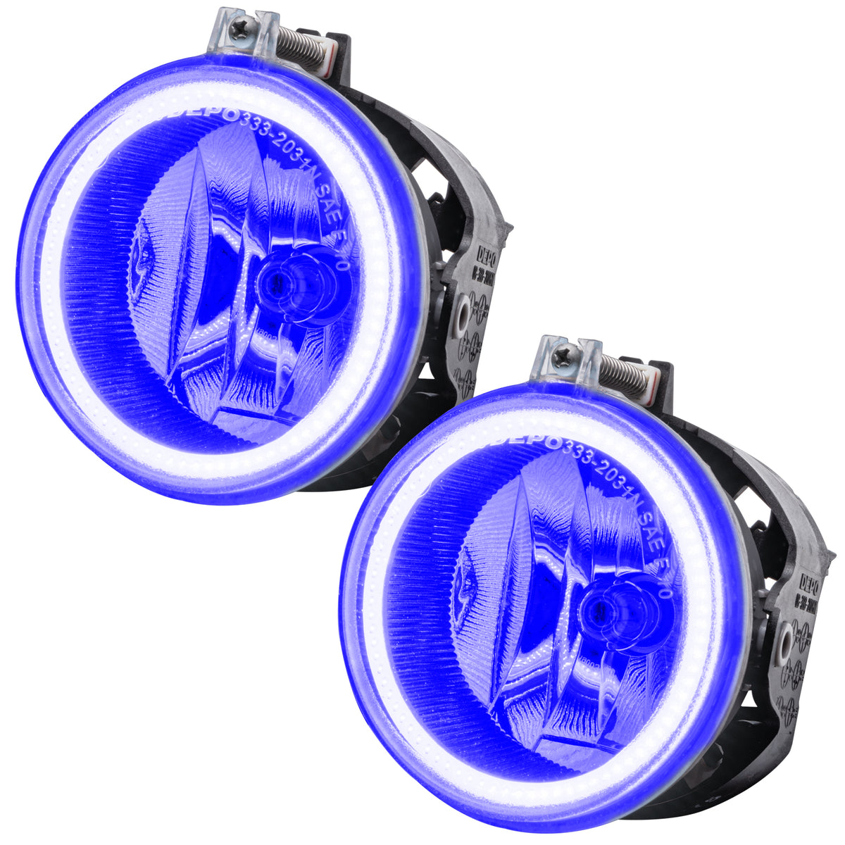 2010 Dodge Charger Pre-Assembled LED Halo Fog Lights - UV/Purple