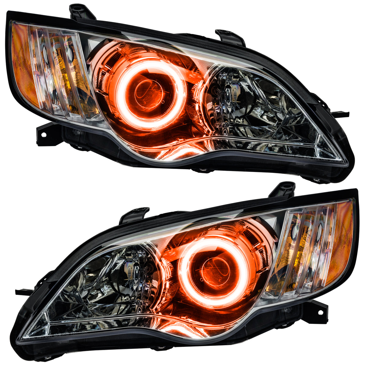 2008-2009 Subaru Legacy Sedan Pre-Assembled LED Halo Headlights - Amber