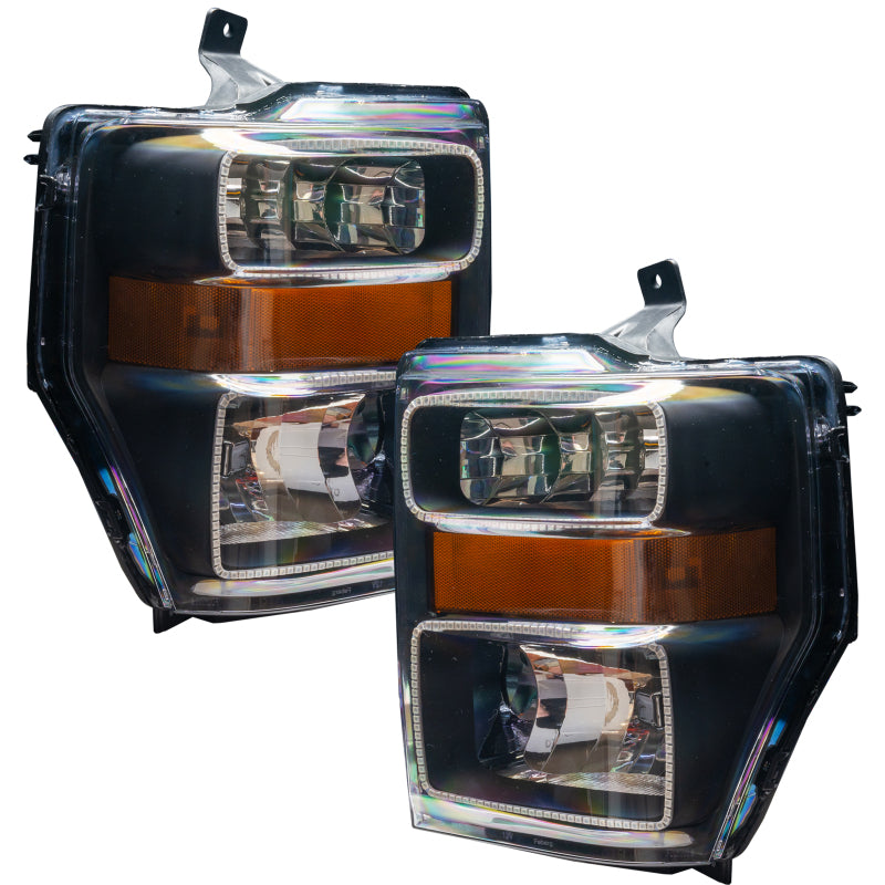 Oracle 08-10 Ford F250/350 LED HL - Black - ColorSHIFT