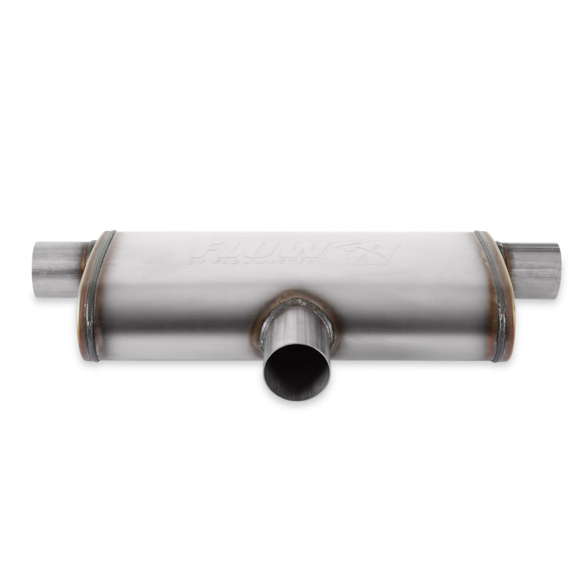 Flow Fx Muffler Flow Fx Muffler 2.5 In/Out Oval Body Transverse Moderate Sound Stainless Steel Flowmaster