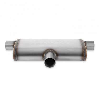 Flow Fx Muffler Flow Fx Muffler 2.5 In/Out Oval Body Transverse Moderate Sound Stainless Steel Flowmaster