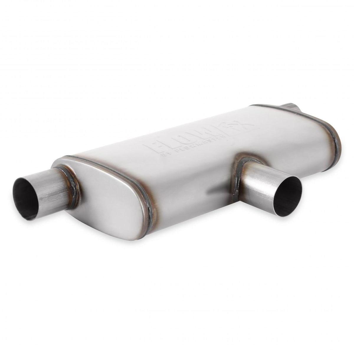 Flow Fx Muffler Flow Fx Muffler 2.5 In/Out Oval Body Transverse Moderate Sound Stainless Steel Flowmaster