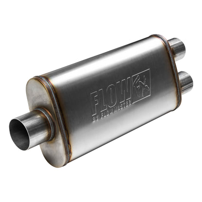 Flow Fx Muffler Flow Fx Muffler 3.00 Center In/2.50 Dual Out Moderate Sound Stainless Steel Flowmaster