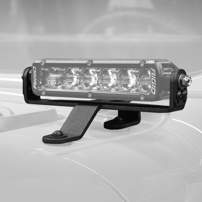 XE Windshield Cowl Light Mount Textured Black For Six Inch Single Row LED Bar  2018-2026 Jeep Wrangler JL 2020-2025 Jeep Gladiator Go Rhino