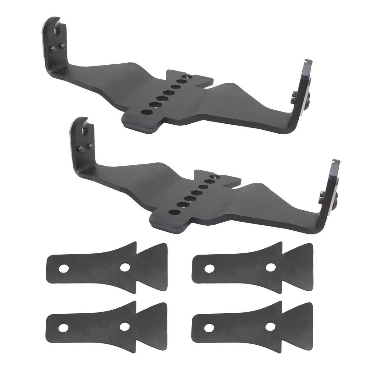 XE Hood Hinge Light Mount for Two 6 Inch Single Row LED Bars Textured Black 2018-2026 Jeep Wrangler JL 2020-2025 Jeep Gladiator Go Rhino