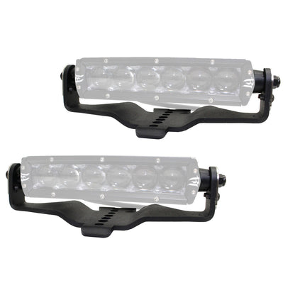XE Hood Hinge Light Mount for Two 6 Inch Single Row LED Bars Textured Black 2018-2026 Jeep Wrangler JL 2020-2025 Jeep Gladiator Go Rhino