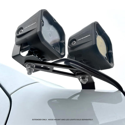 XE Hood Mounts Dogbone Bracket Textured Black 2010-2025 Lexus, Toyota, RAM Go Rhino