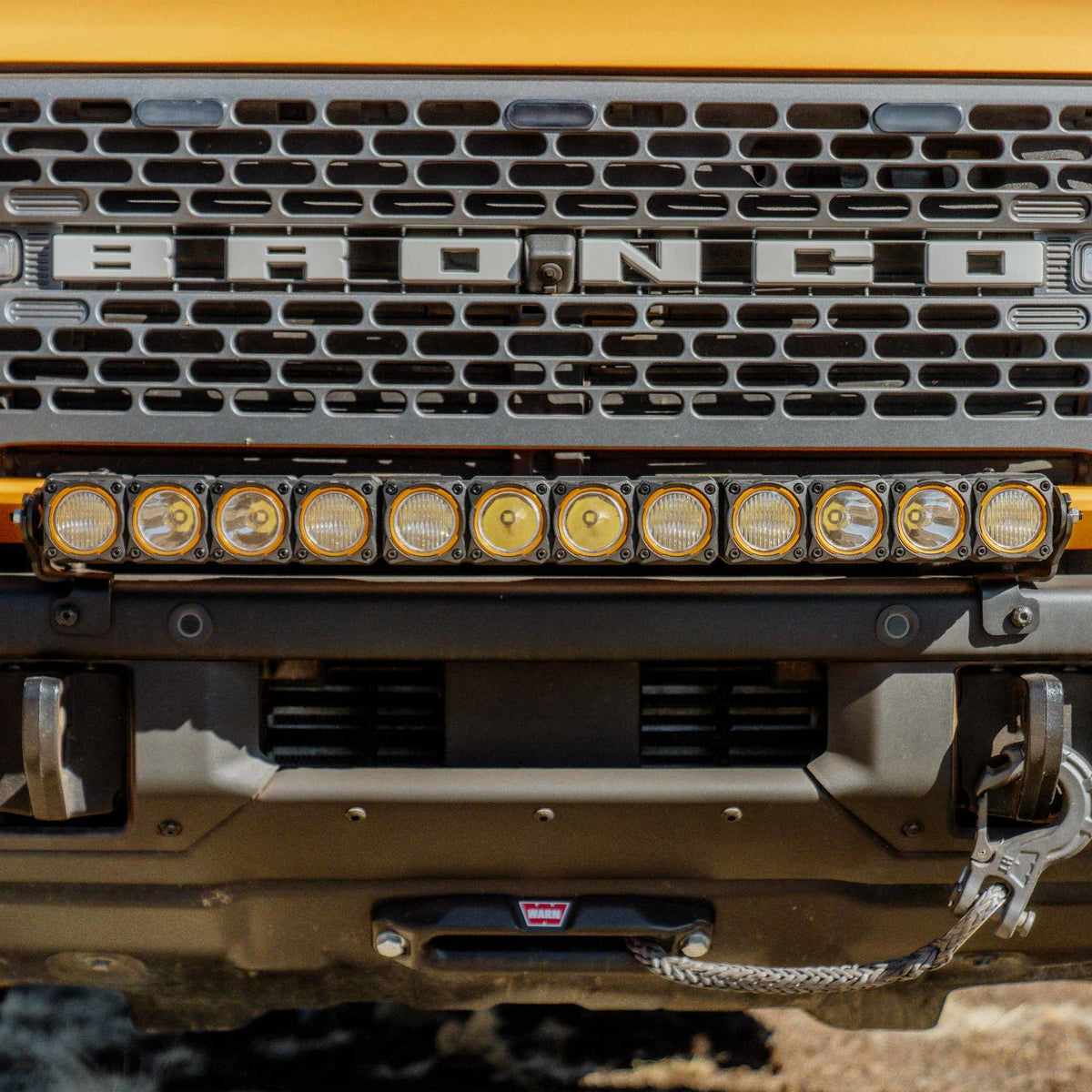 Flex Era 30 Inch LED Light Bar Mount Front Bumper Gen6 2021+ Ford Bronco KC HiLiTES