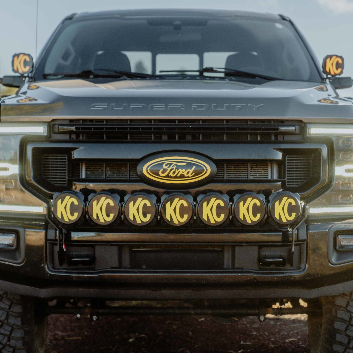 Light Bar Mount Front Bumper 2017-2024 Ford Super Duty KC HiLiTES